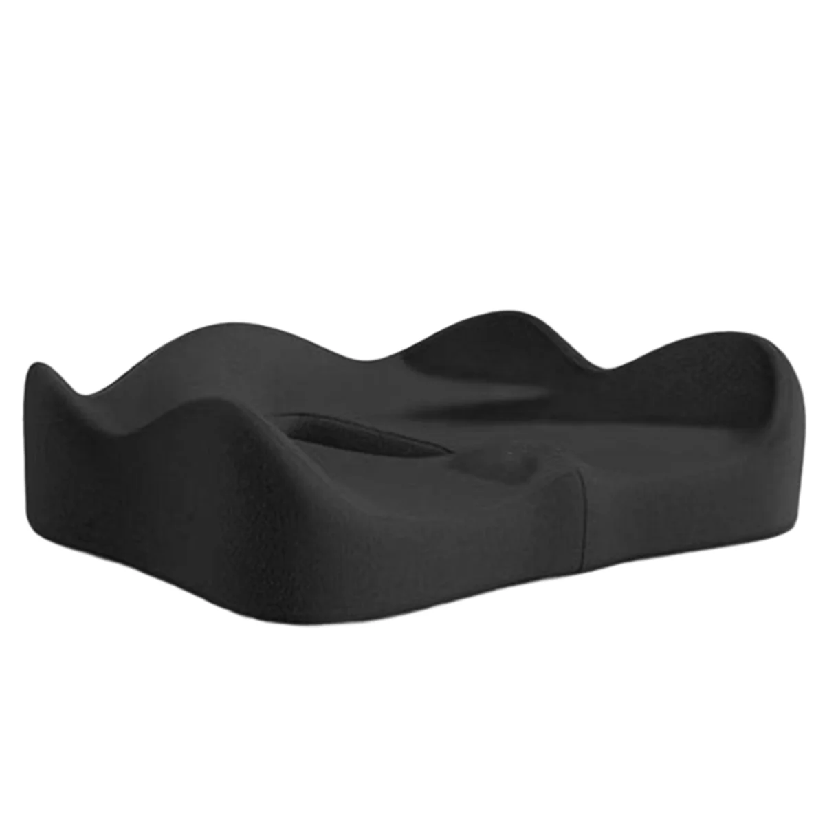L74A 1Pcs Memory Foam Seat Cushion - 3D Ergonomic Support, Washable Polyester, Car/Office Essentials,Black