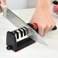 1 Piece Knife Sharpener 3/4 Segment Professional Knife Sharpening Stone Kitchen Handheld Diamond Sharpening Tools