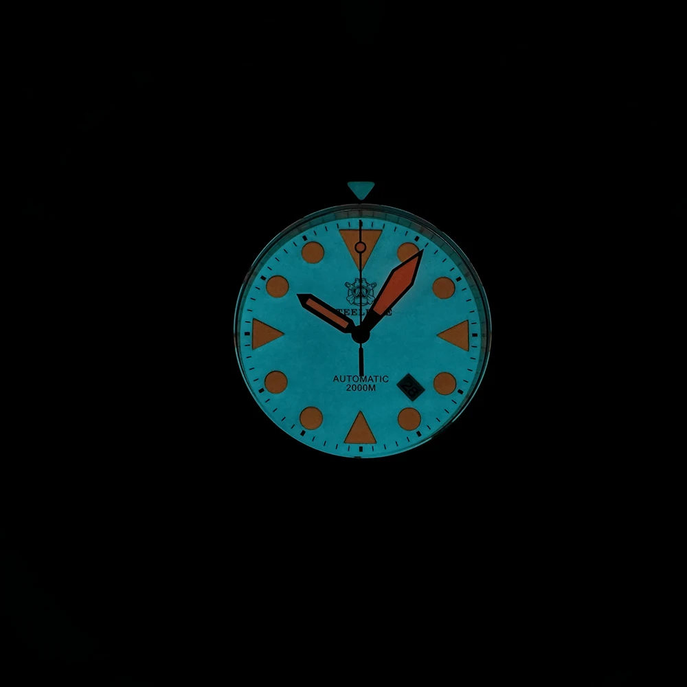 STEELDIVE SD1987S 2000m 46.5mm montre de plongée étanche avec verre saphir mouvement mécanique boîtier en Bronze massif montre pour hommes