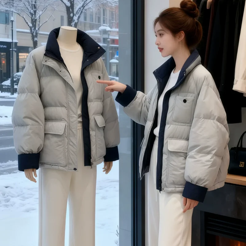 

Autumn Winter Quilted Jacket Women Lightweight Parkas Warm Long Sleeve Single-breasted Coat Women's Clothing Trends Solid Pocket