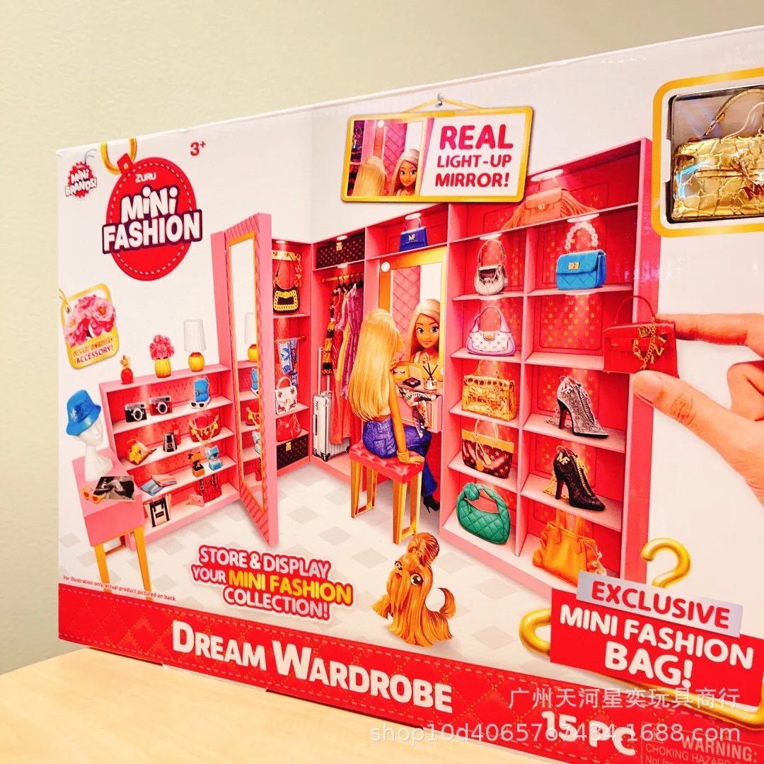 

Игровой набор Zuru Mini Brands: Мини-гардероб мечты с зеркалом с подсветкой, эксклюзивные мини-аксессуары для сумок, игрушка-витрина для магазина, подарок для детей