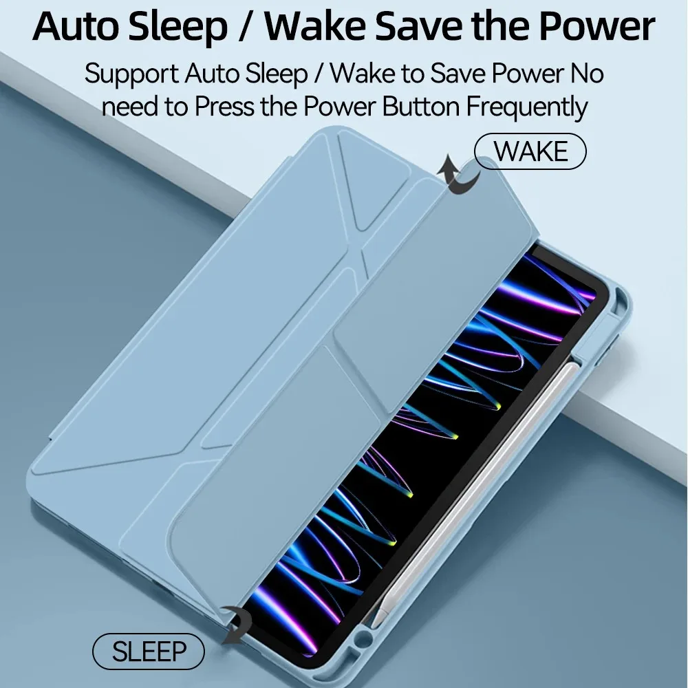 حافظة لجهاز iPad Air 11 لعام 2025 حافظة iPad 10th الجيل 11th A16 9th غطاء Gen iPad Pro11 4 5 10.9in 12.9 M2 M3 M4 حافظة أقلام رصاص