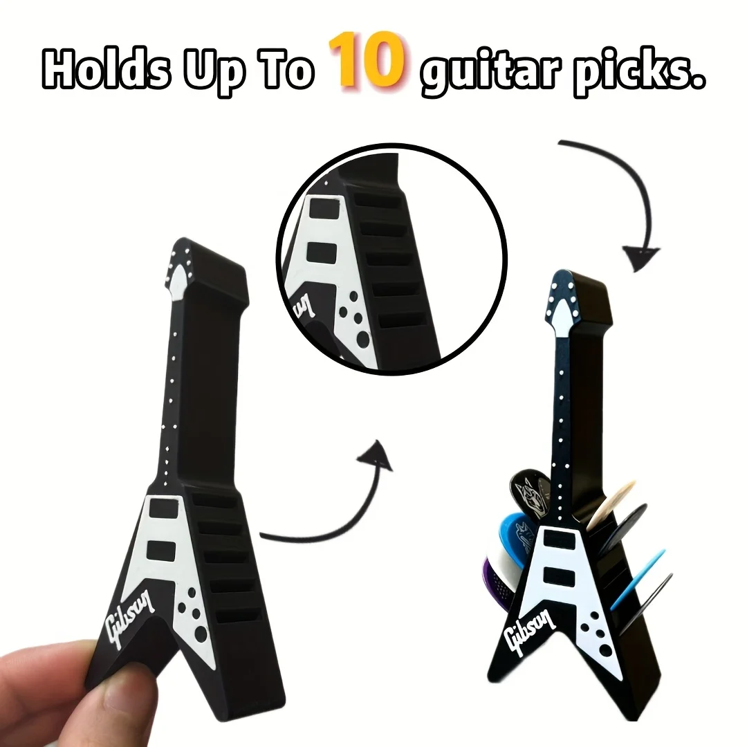 10 slot bracket, guitar accessories, perfect solution for misplacement or loss of picks, guitar pick storage box