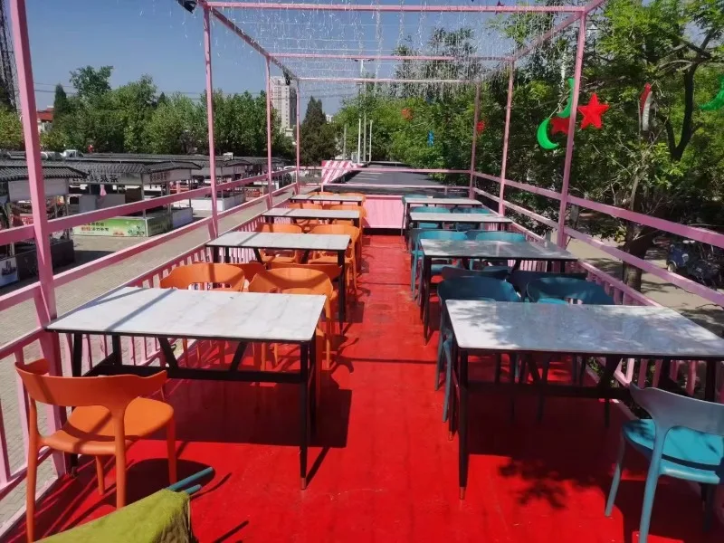 Pizza-Anhänger, Nudel-Grill- und Crêpe-Kiosk, mobiler Imbisswagen, schneller Eis- und Catering-LKW mit Badezimmer-Stahlmaterial