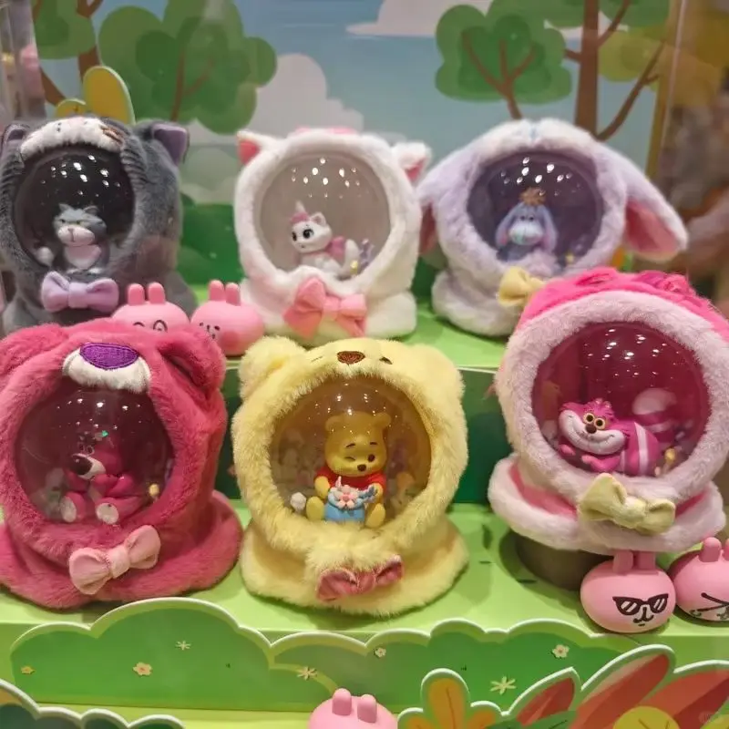 Nuova serie Maomaoji peluche sfera di cristallo scatola cieca Di carino Pooh sfera di cristallo ornamento animazione regalo periferico
