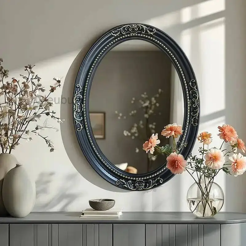 Bathroom Oval Funky Mirror Luxury Hanging Bedroom Men Girls Aesthetic Wall Vanity Mirror Living Room Espelhos Home Decorations