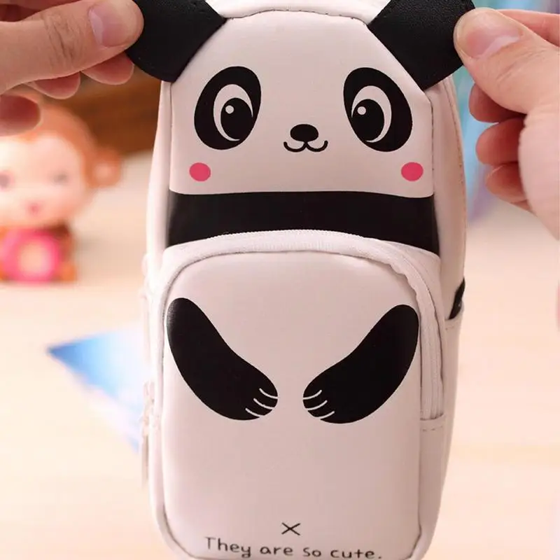 Makeup Pouch For Purse Cartoon Panda Storage Bag For Cosmetics Makeup Organization Bag With 2 Compartment Stationery Organizer