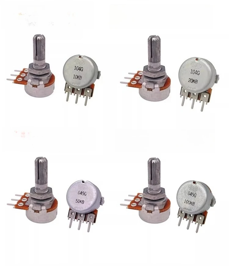 5pcs for alps amplifier audio audio volume three-pin 3-pin single electric slotter b5k20k10k50k100k