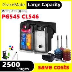 GraceMate Refillable PG545 CL546 Ink Cartridge Replacement for Canon PG545 CL546 for Pixma MG3050 2550 2450 2550S 2950 MX495