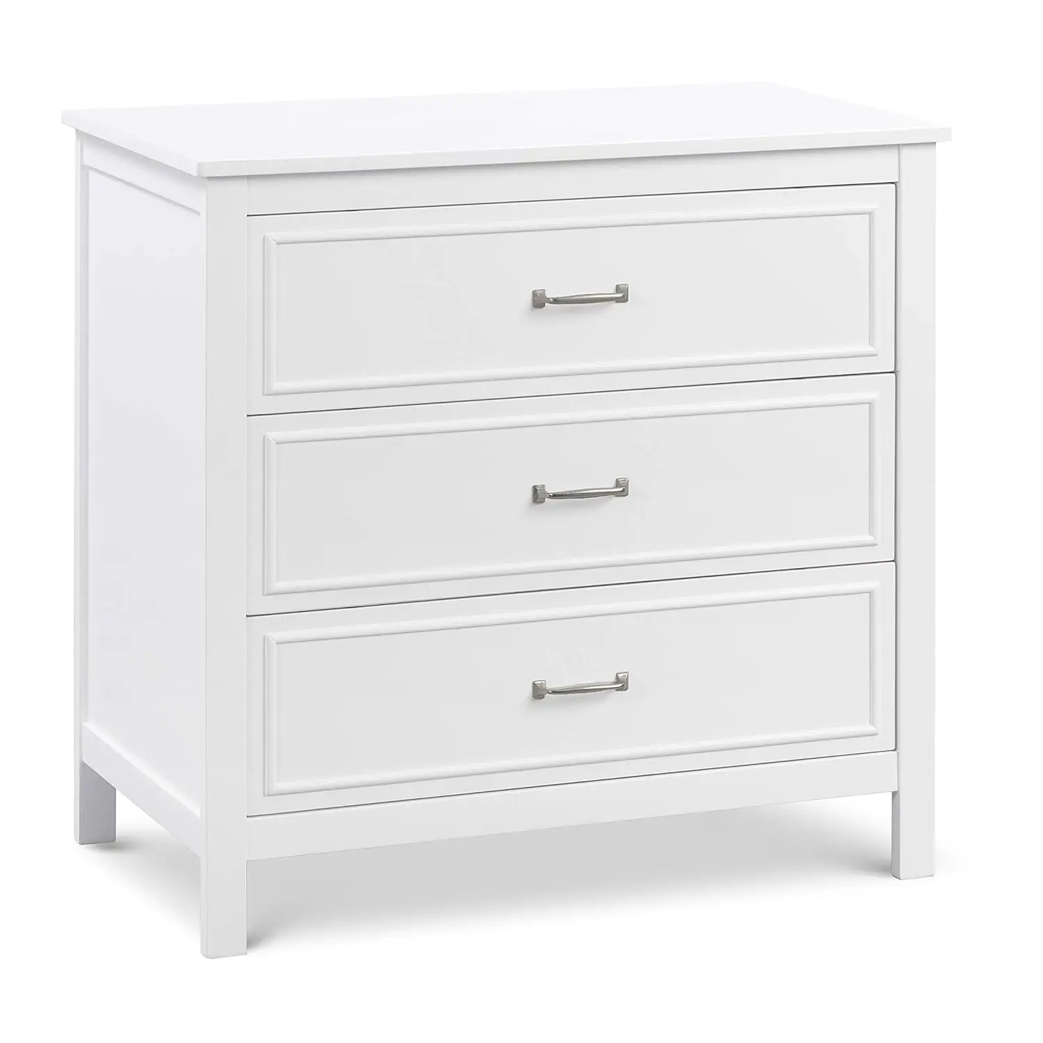 Charlie 3-Drawer Dresser in White , 35x20x34 Inch (Pack of 1)