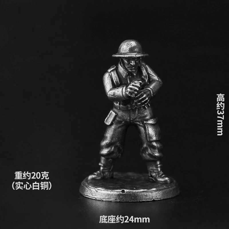 Vintage weiß Messing wwii Deutschland Armee Soldat Legion Metall Modelle Tischs piel Schach handgemachte Miniatur Militär Sammlungen Spielzeug