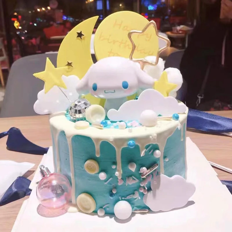 

Cinnamoroll Kawaii Cake Ornaments Online Celebrity Cartoon Anime Action Figures Creative Birthday Decoration Baking Model