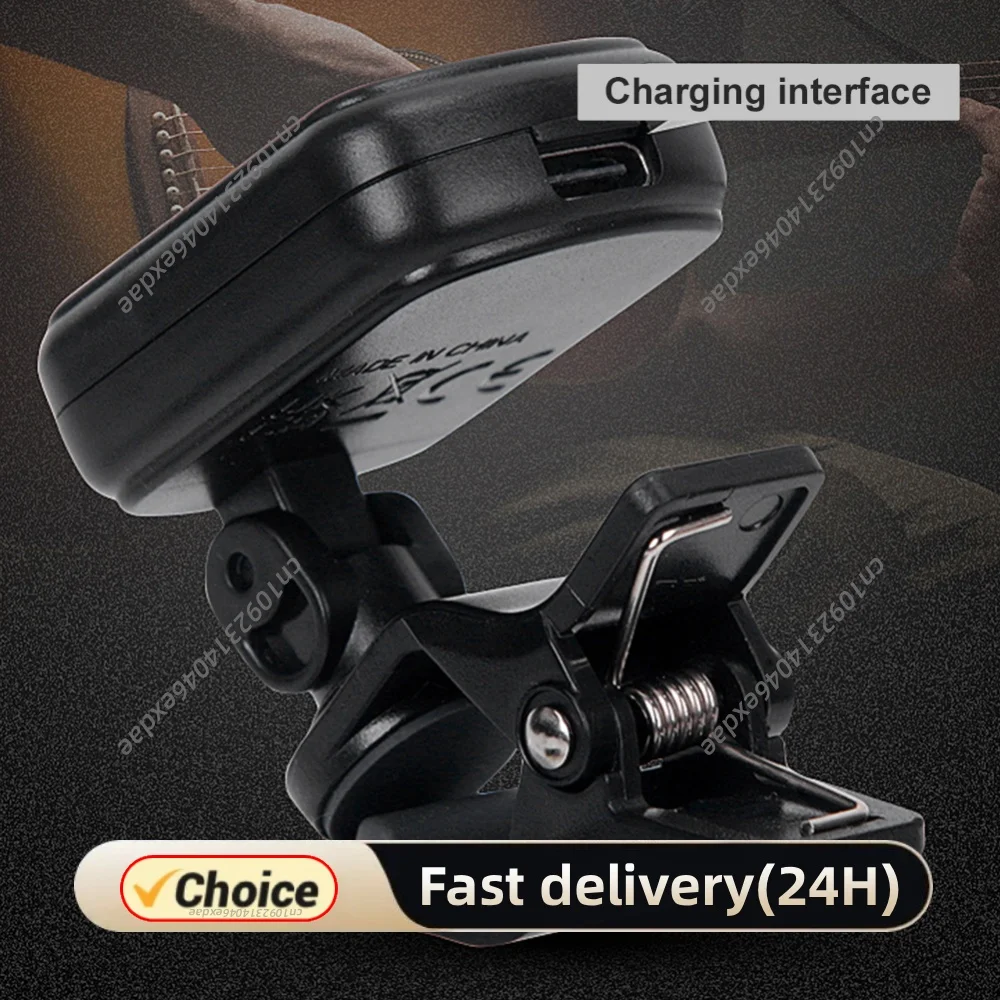 Clip- Tuner Foldable Rotatable Acoustic Guitar Tuner Electric Guitar Tuner for Acoustic/Electric Guitar Ukulele Violin Bass