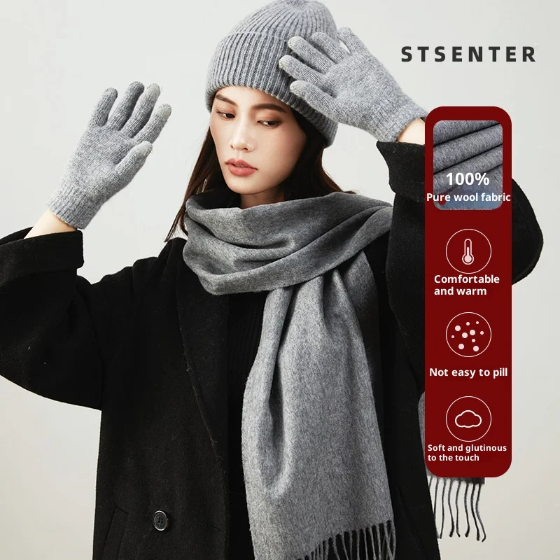 wool-knitted-scarf-hat-gloves-set-gift-box-for-women-winter-warm-3-in-1-solid-color-accessories