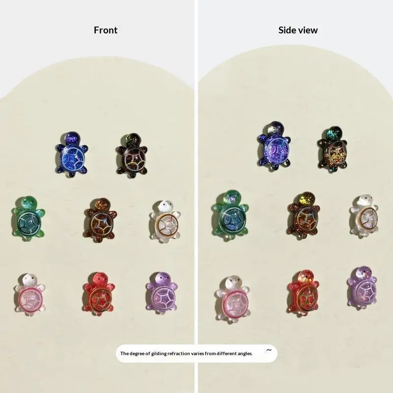 50pcs Mini Resin Colorful Turtles Figurines Multi-Function Turtle Miniatures