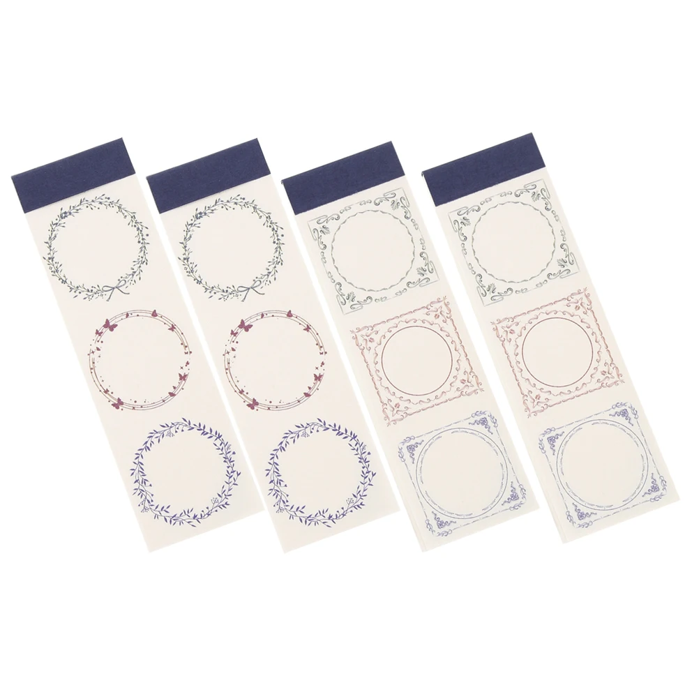 

4pcs Vintage Notebook Paper Beautiful Patterns Scrapbooking DIY Memo Pad Journal Background Notepad Decorative H Account