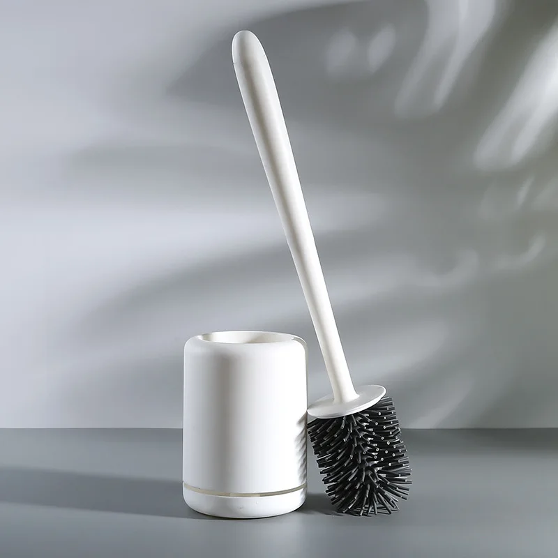 

Toilet Brush Set Holder Nylon/ Silicone Bristle Creative Ground Satanding Holder Lavatory Brush Toilet Cleaning Tools