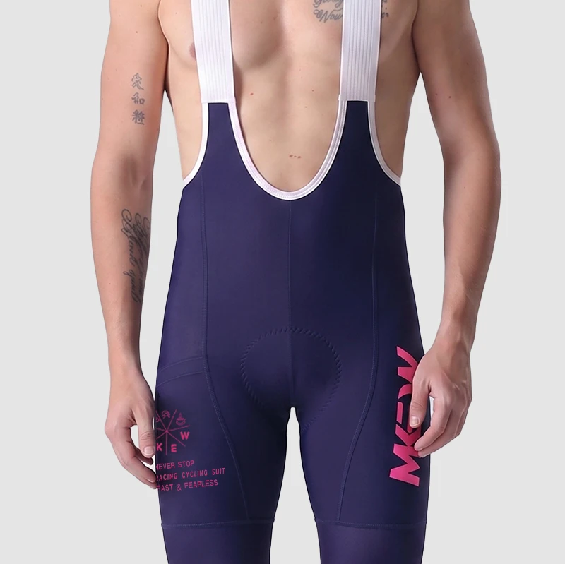 MKEW 2026 Herren-Latzhose Race Fit Schnelltrocknend und Atmungsaktives Gewebe mit Hochdichter Polsterung für Lange Fahrten – Detail 20