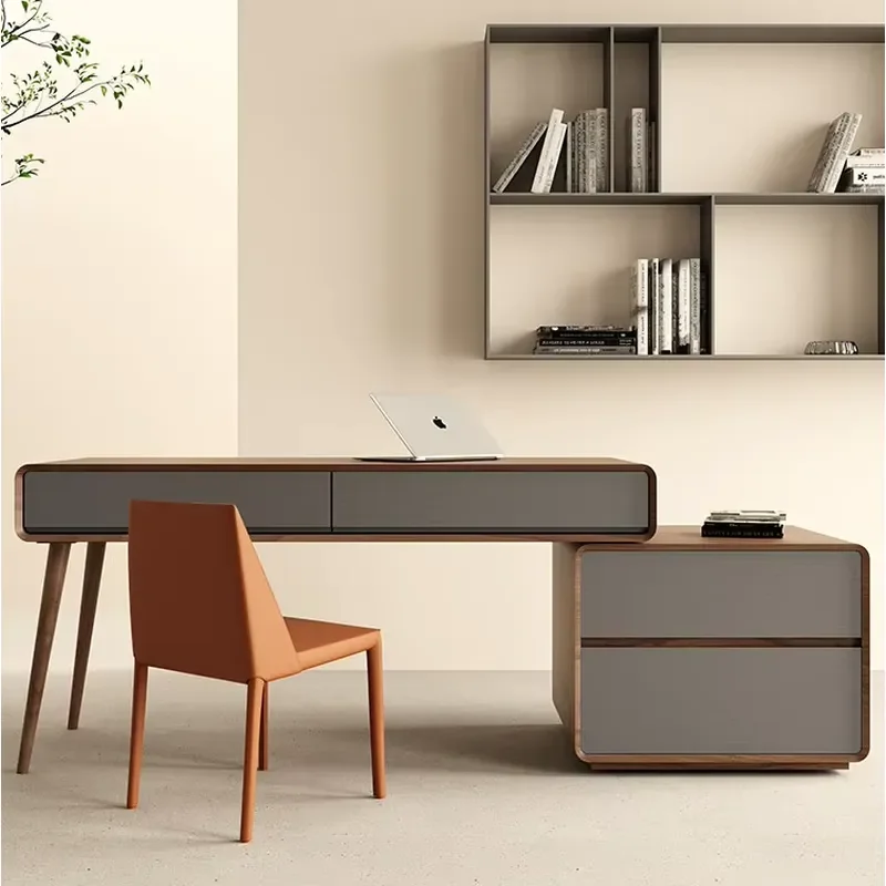 Modern Computer Desk for Home Office with Laptop Holder New Design Desktop Workstation Latest Style Furniture for PC Setup