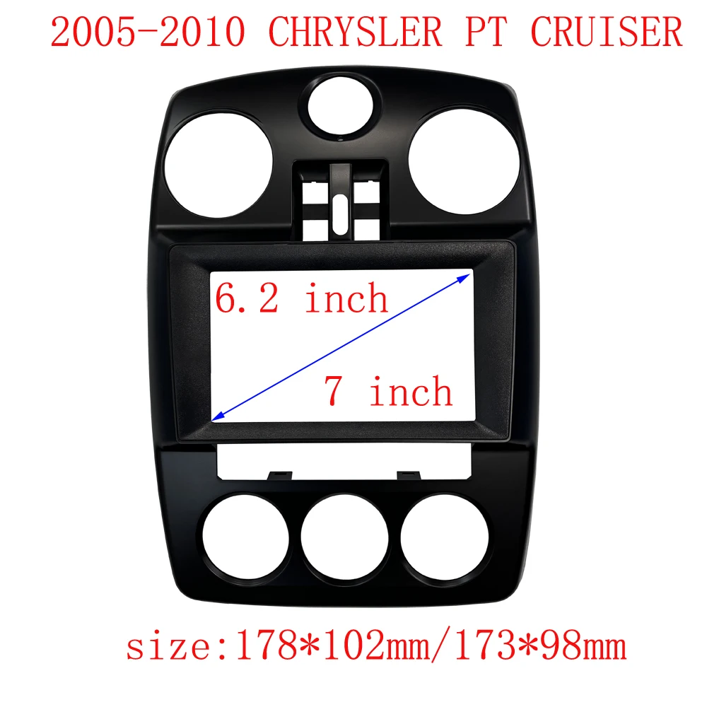 For 2005-2010 CHRYSLER PT CRUISER (7INCH) Car Radio Fascias Android GPS MP5 Stereo Player 2 Din Head Unit Panel Dash Frame Insta