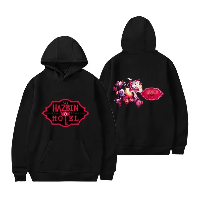 Anime dibujos animados Hazbin Hotel Charlie Morningstar Vaggie 3D estampado completo Sudadera con capucha pareja ropa de calle de moda Jersey Top