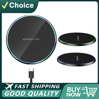 Mini LED Wireless Charger Pad For iPhone 16 15 14 13 12 8 X Pro Max Samsung Xiaomi Induction Fast Charging Dock Station