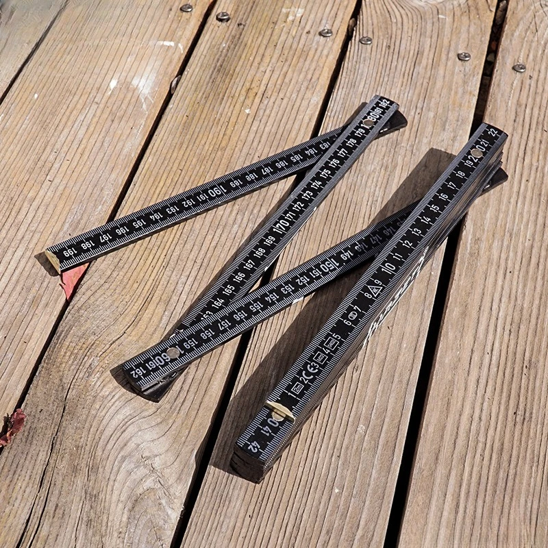 Wooden folding ruler, multi-purpose ruler measuring ruler teaching woodworking tools 2 meters drawing tools