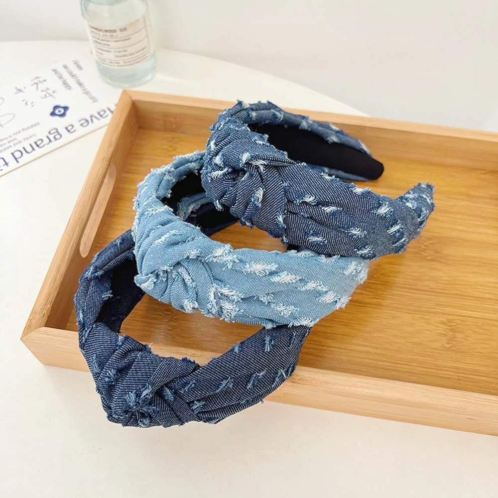 

Fashion Denim Cloth Cowboy Headband Korean Style Headwear Cowboy Hair Hoop Hair Accessories Headdress Cowboy Hair Bands Party