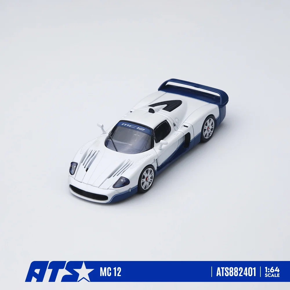*Pre-order*ATS 1:64 MC12 - White Supercar Diecast Alloy Model Mini Simulation Race Vehicle Hobby Collectible Ornament Gift