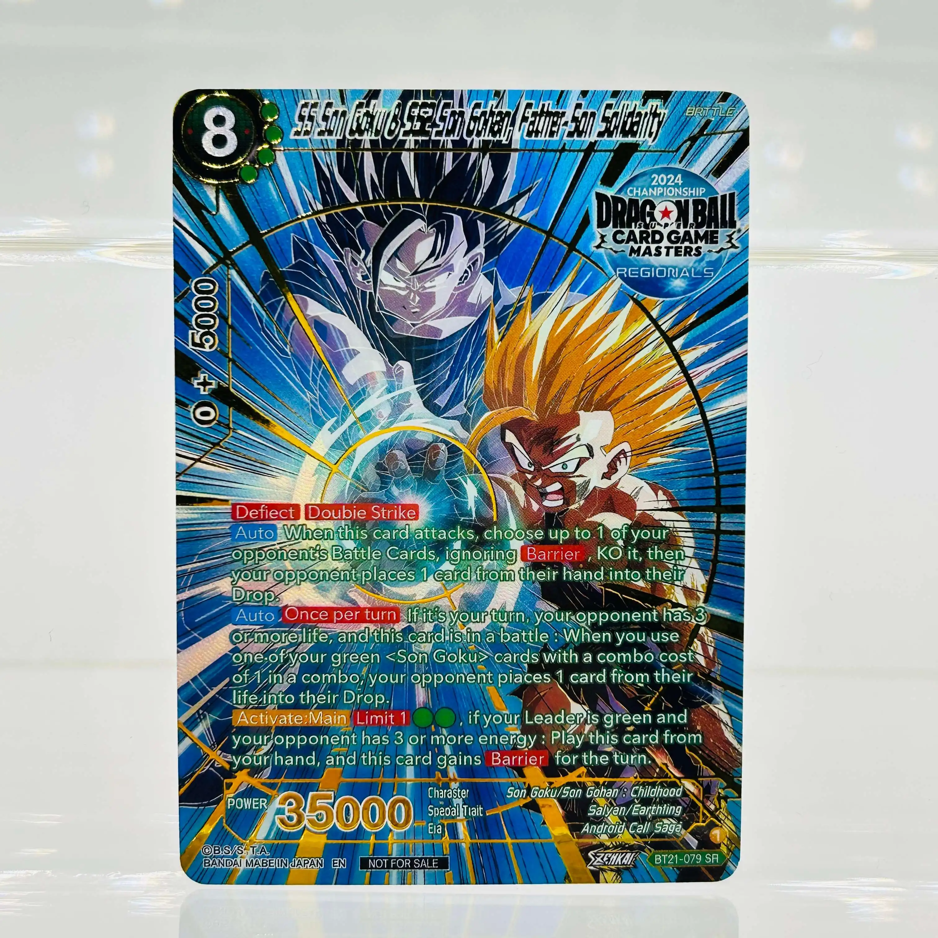 Dragon Ball Super EN SS Gogeta Sparking to Utmost Limit SR DIY Gold Foil Holographic Textured Anime Collectible Card