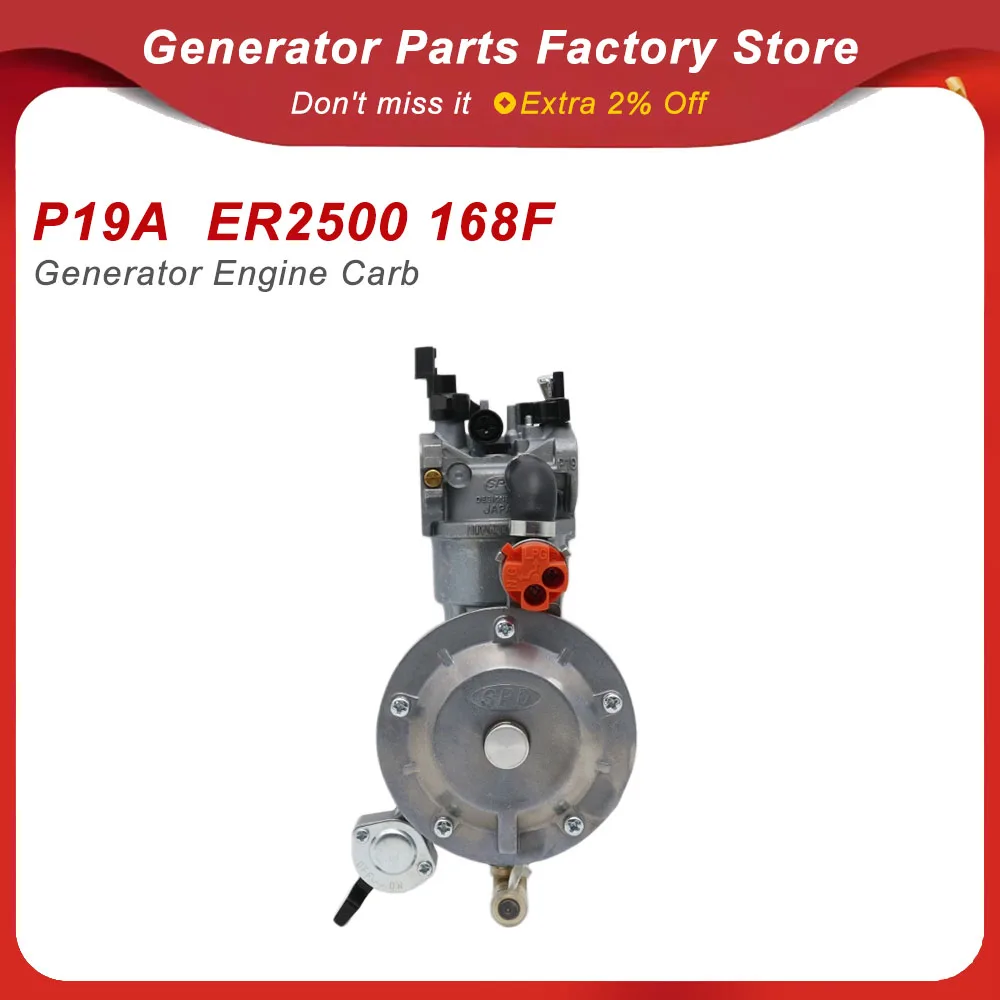 P19A Carburetor for ER2500 168F 170F GX160 GX200 5.5HP 6.5HP Generator Engine Carb Assy Replacement Parts