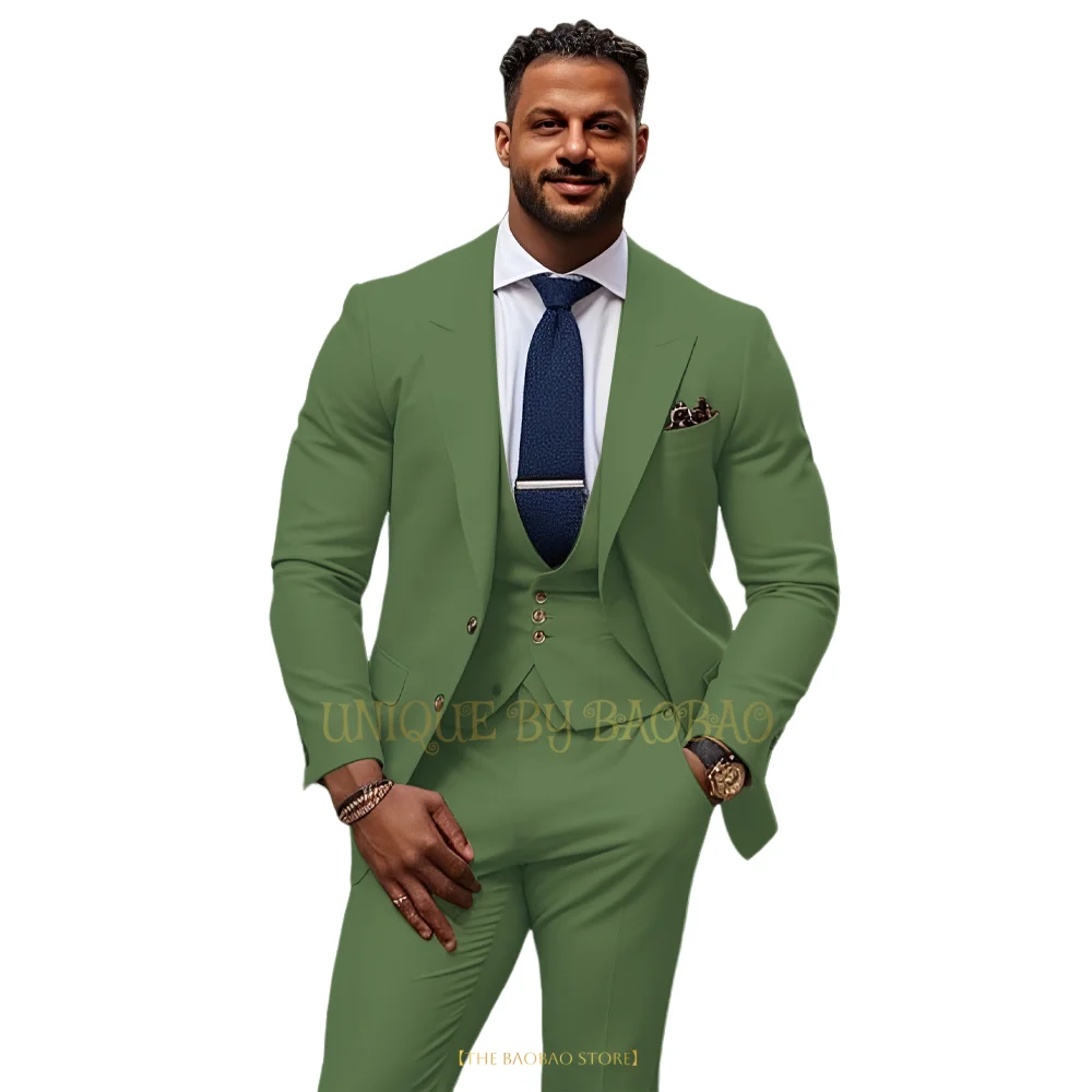 Men purple 3-piece suit single-breasted peak lapel blazer date wedding ball summer barbecue party formal meeting custome tuxedo