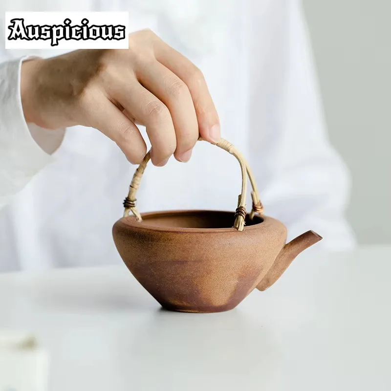 

200 мл ретро старая горная грязь зеленый чай Пивоваренная чаша креативная грубая керамика чайник с фильтром семейный чайный набор кунг-фу чайные принадлежности