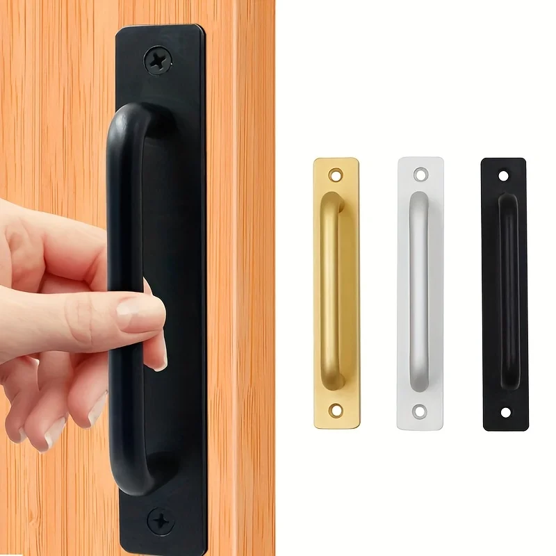 2pcs/set Door Handle Cabinet Pulls Aluminum Push-pull Balcony Gate Window Pulls Knob Kitchen Furniture Hardware Handle