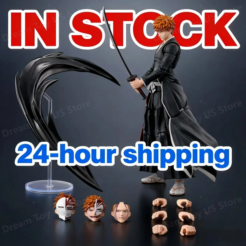 

НОВИНКА! В НАЛИЧИИ! Фигурка BLEACH SHFiguart SHF Курасаки Ичиго Гетсугатеншо, коллекционная модель из ПВХ, игрушка-кукла.