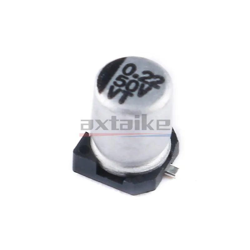 20PCS 50V 0.1uF - 470uF SMD 알루미늄 전해 커패시터 1uF 2.2uF 3.3uF 4.7uF 10uF 22uF 33uF 47uF 100uF 220uF 330uF SMT