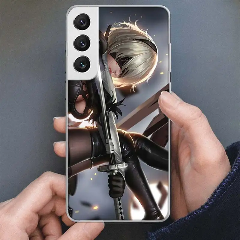 2B Nier Automata Anime Phone Case For Samsung Galaxy S24 S23 S22 S21 Ultra S20 FE S10 Plus S10E S9 S8 + Soft Cover Shell