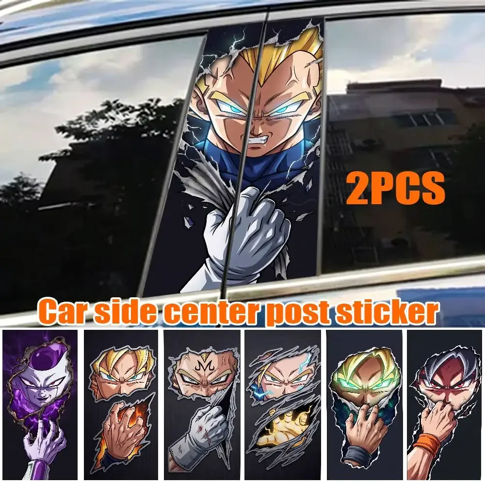 Autocollant de voiture DARONG BALL GOKU Vegeta, décoration de colonne centrale B-pillar, protection contre les rayures, protection solaire, autocollants en vinyle, accessoires