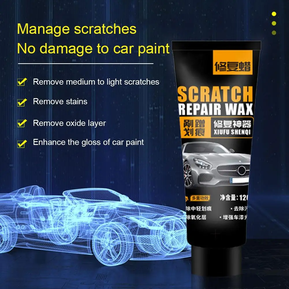 120ml Car Scratch Repair Paste, Auto Body Compound Scratch Remover Wax Repair, Car Scratch Repair Agent Polishing Grinding Paste