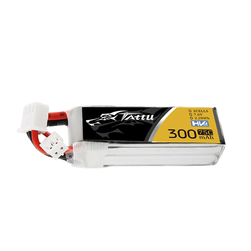 Batteria originale TATTU 75C 300mAh 7.6V LiPo per elicottero RC Quadcopter FPV Racing Drone parti batteria 7.6V con spina PH2.0