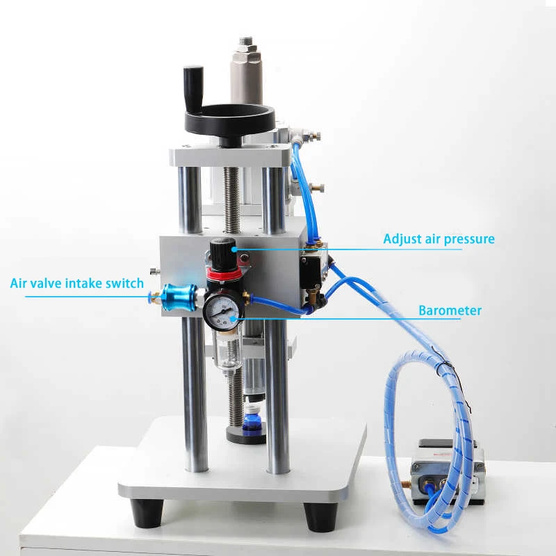 13-15MM Pneumatic Oral Liquid Bottle Capper Aluminum Perfume Bottle Capping Machine Vial Filling Capping Machine Perfumes Sealer