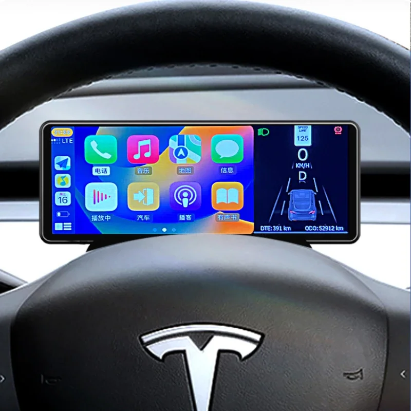 

YJANG 2025 НОВЫЙ 6,86-дюймовый проекционный дисплей для Tesla HUD для модели 3 2017-2023 Y 2019-2024 Быстрая установка Carplay Android AUTO