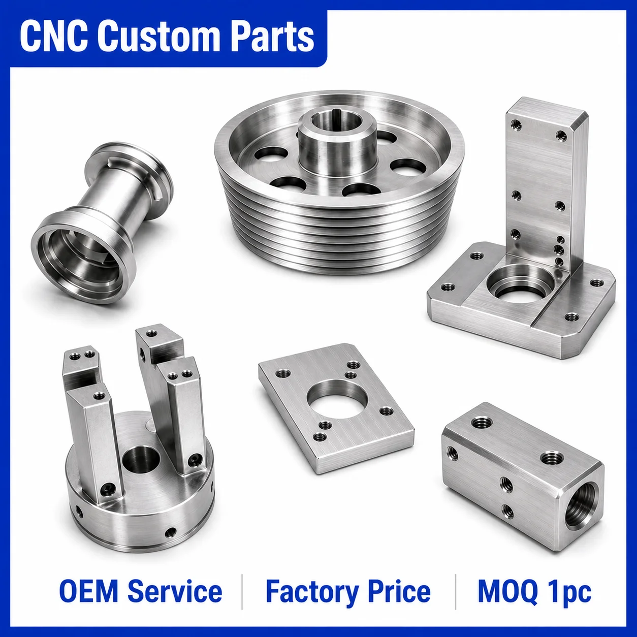 Support Hand-Drawn Drawings Aluminum Stainless Steel CNC Lathe Milling Mechanical Parts One-Stop Customization Rapid Prototype