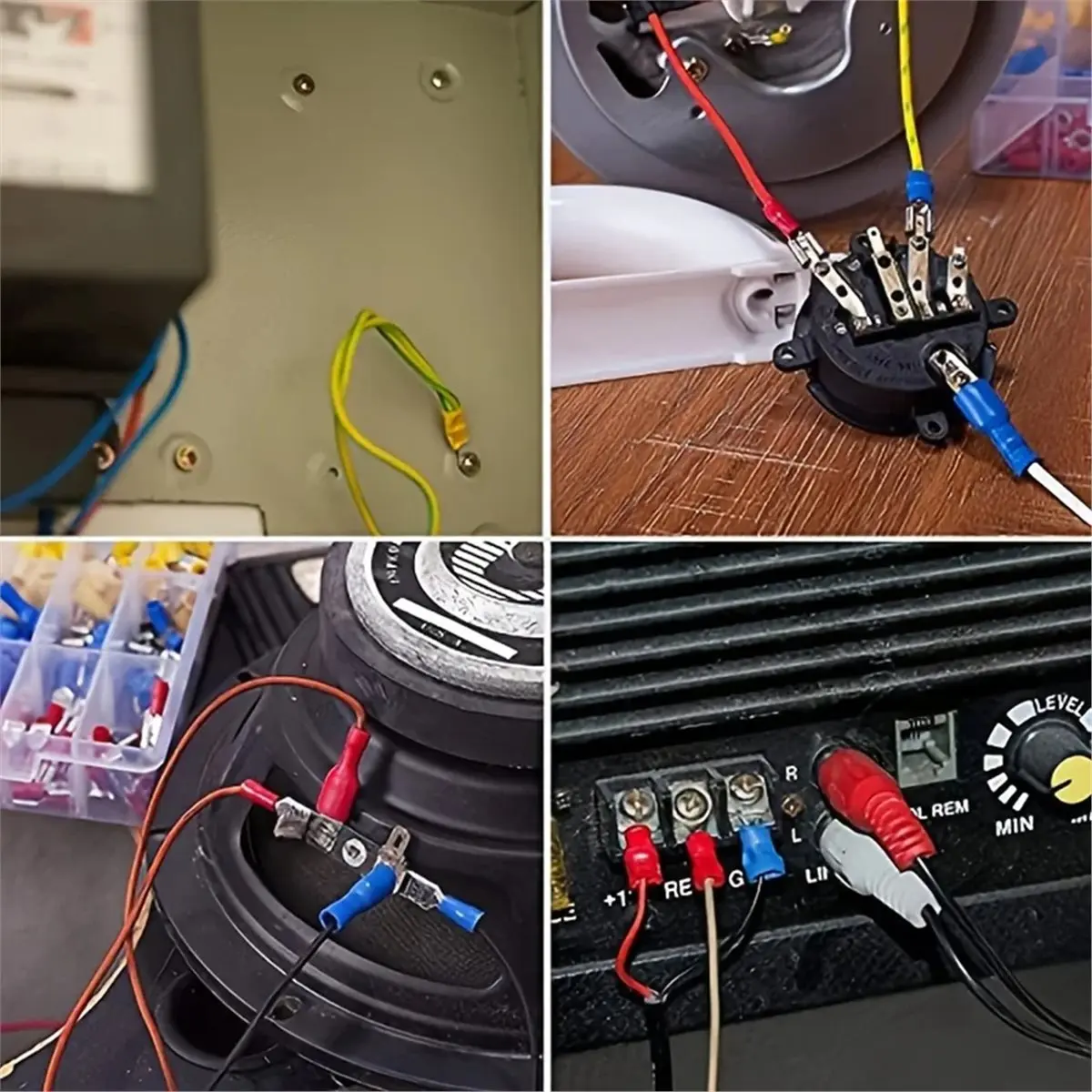 280PCS Crimp Connectors, 2.8mm 4.8mm 6.3mm Male and Female Spade Connector Kit, Crimp Terminals Electrical Connectors