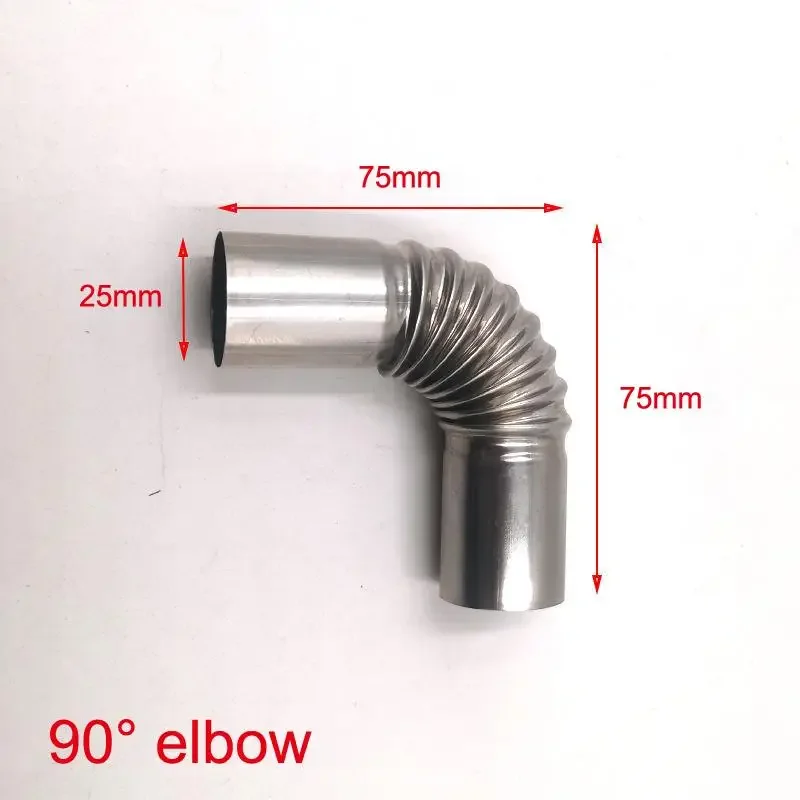

60-300cm Car Air Parking Heater Stainless Steel Exhaust Pipe Tube Gas Vent Hose With Clamp For