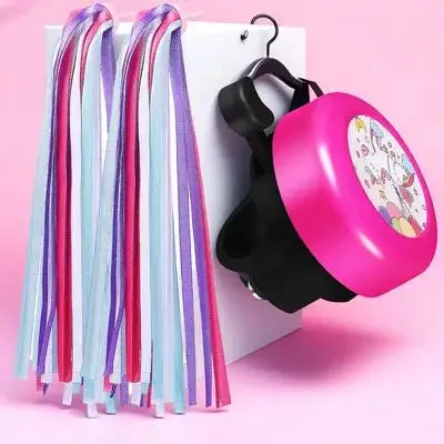 

1Set Bicycle Bells Unicorn Loud Clear Sound Alloy Steel Bike Ringer Bell with Bright Ribbons Road Cycling Bell Accessories