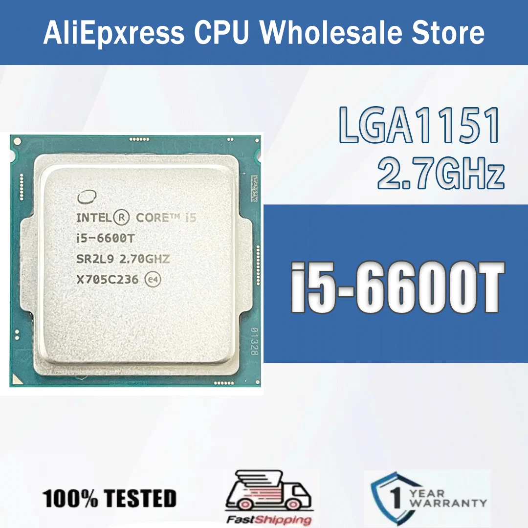 Intel Core i5-6600T 2.7GHz 4 Cores 4 Threads 6M TDP35W i5 6600T Computer CPU Processor Server FC-LGA14C LGA 1151