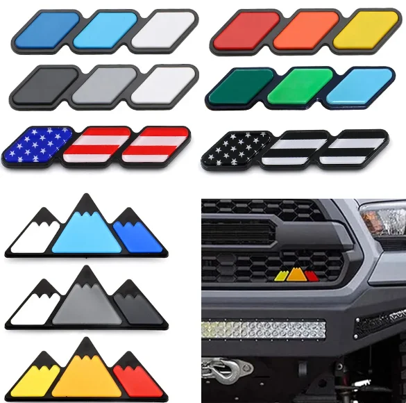 

3 Colors Grille Badge Emblem For Toyota TRD Tacoma Tundra 4Runner Highlande Rav4 Strip Of Air Inlet Grille Auto Accessories