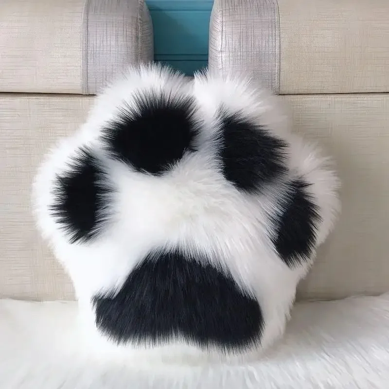 

Nordic for Cat Paw Plush Pillow Cartoon Stuffed Animal Claw Faux Fur Fuzzy Sofa Cushion Hugging for Home Decora