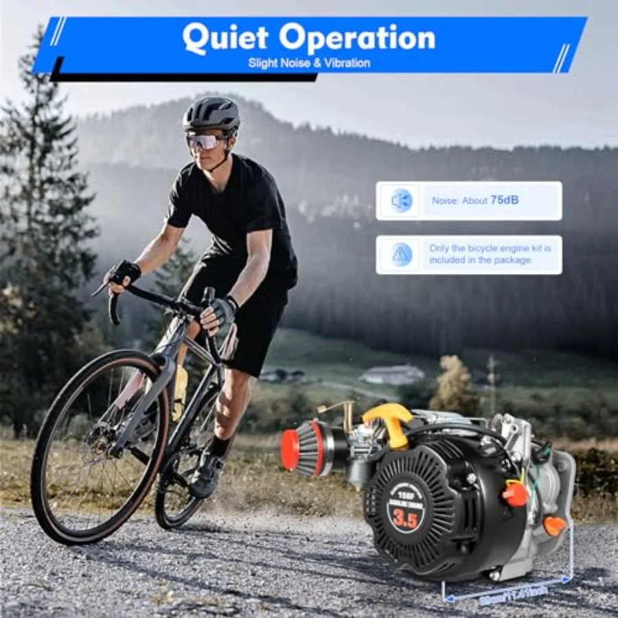 100CC 4-السكتة الدماغية محرك البنزين عدة 3.5HP محرك دراجة عدة مع اليد بدء سلسلة محرك OHV نظام تبريد الهواء مصممة لار